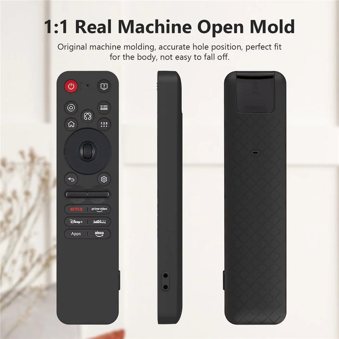 For LG MR25GA TV Remote Control Silicone Case Diamond Texture Shockproof Anti-slip Protective Cover - White - 5
