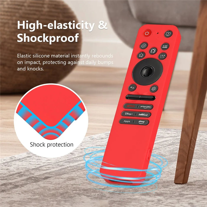 For LG MR25GA TV Remote Control Silicone Case Diamond Texture Shockproof Anti-slip Protective Cover - White - 6