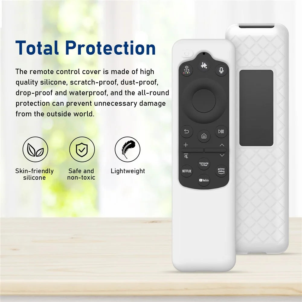 Silicone Case for Samsung BN59-01432A  /  BN59-01432J  /  BN59-01480L Remote Control Shockproof Anti-slip Protective Cover with Lanyard - White - 2