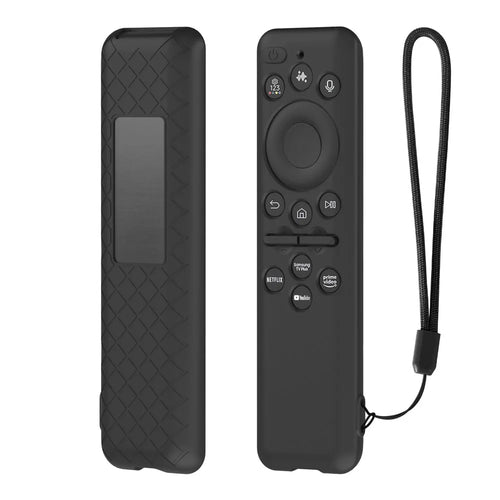Silicone Case for Samsung BN59-01432A  /  BN59-01432J  /  BN59-01480L Remote Control Shockproof Dustproof Full Coverage Protective Cover with Lanyard - Black - 1