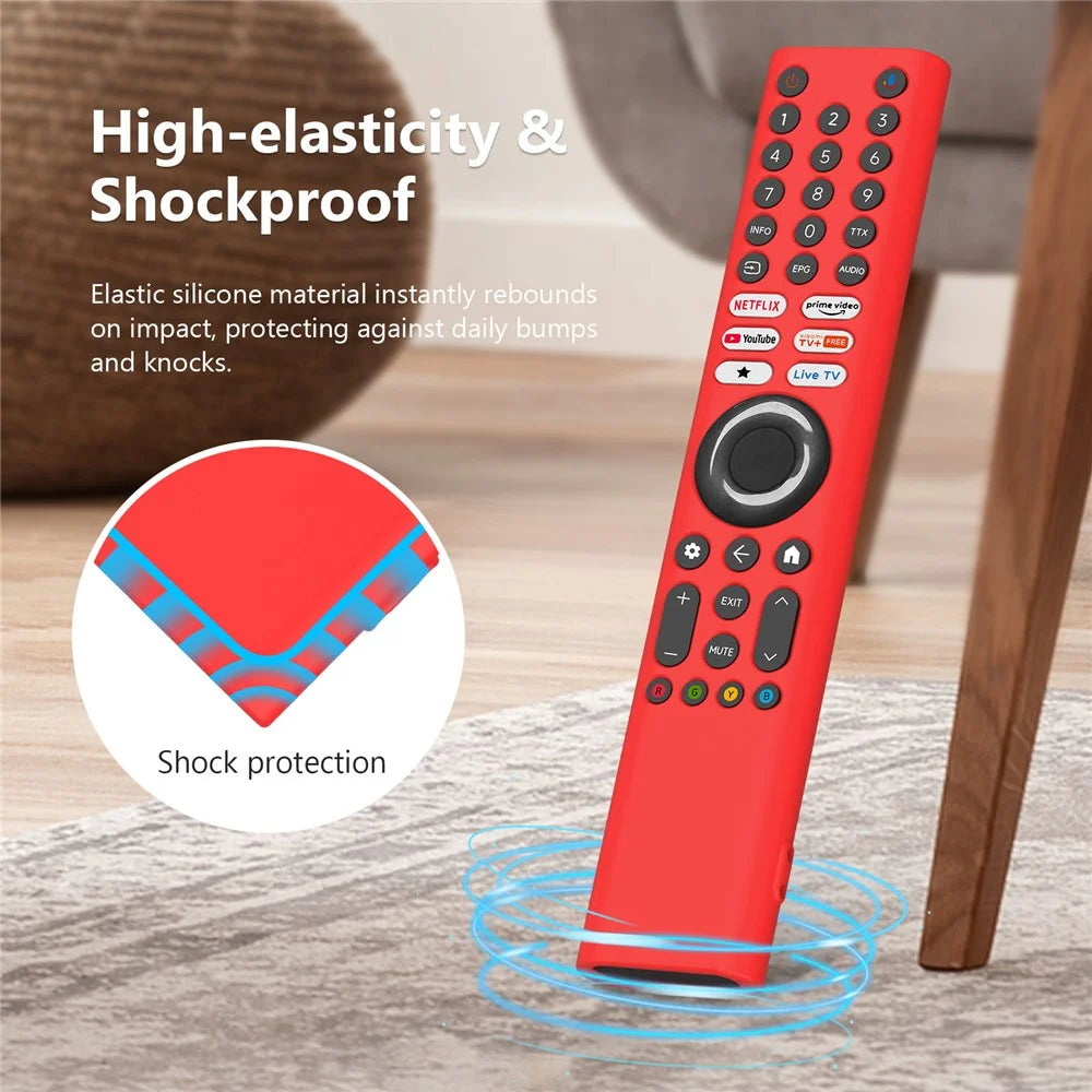 For Xiaomi XMRM-P3 TV Remote Control Silicone Case Shockproof Anti-Dust Full Protection Cover with Lanyard - Black - 4