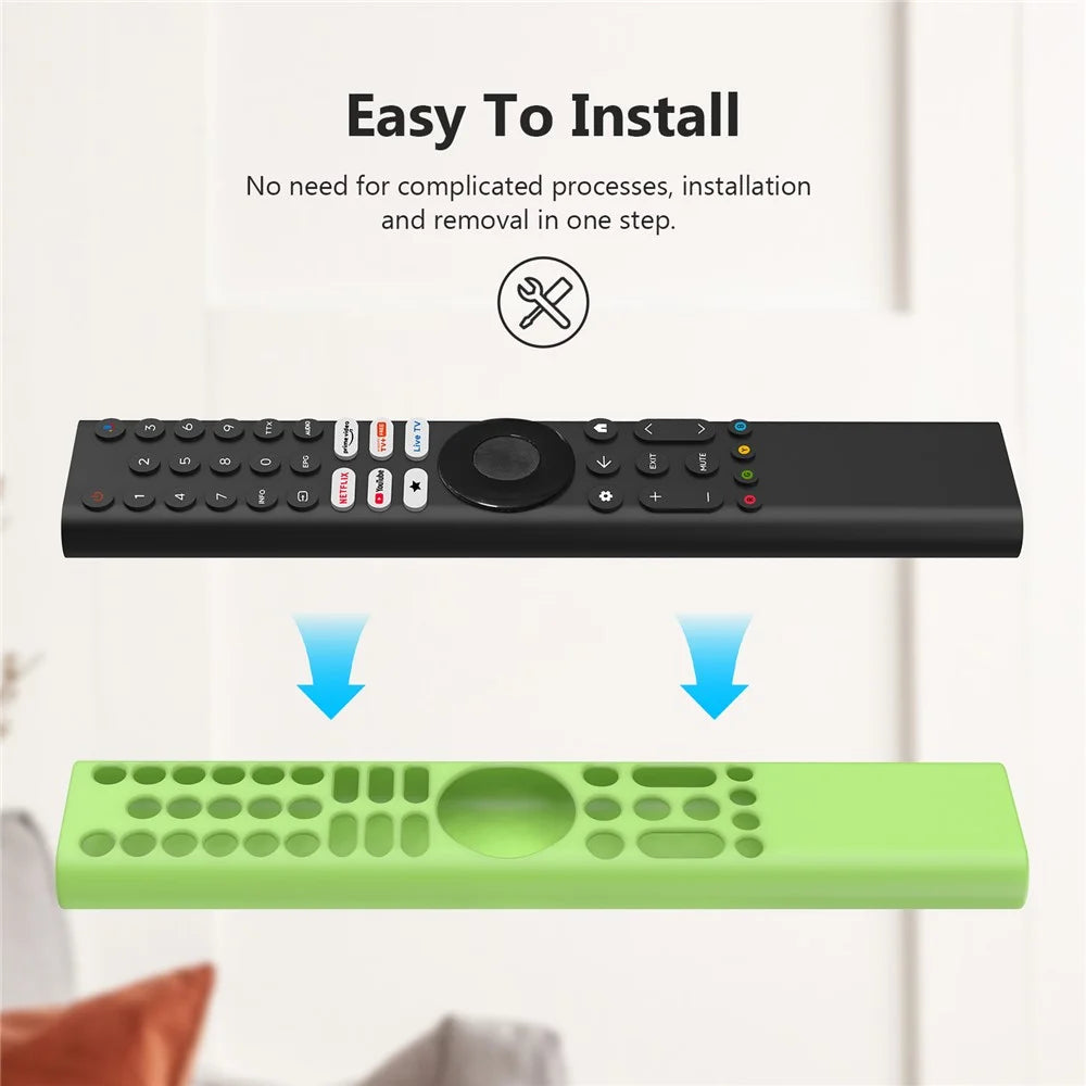 For Xiaomi XMRM-P3 TV Remote Control Silicone Case Shockproof Anti-Dust Full Protection Cover with Lanyard - Black - 6