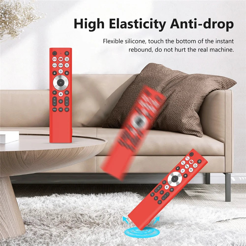 For Hisense ERF6A80  /  ERF6G80H  /  ERF6F80H Remote Control Silicone Case Anti-Drop Full Coverage Protective Cover with Lanyard - White - 4