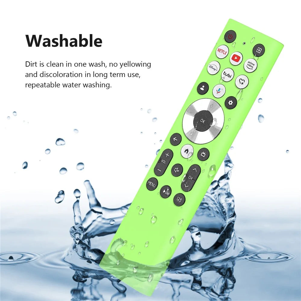 For Hisense ERF6A80  /  ERF6G80H  /  ERF6F80H Remote Control Silicone Case Anti-Drop Full Coverage Protective Cover with Lanyard - White - 6