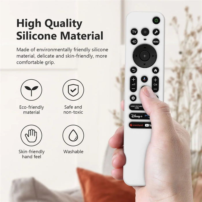 Silicone Case for Sony RMF-TX920U  /  RMF-TX910U Remote Control Diamond Texture Anti-Slip Shockproof Protective Cover with Wrist Strap - White - 2