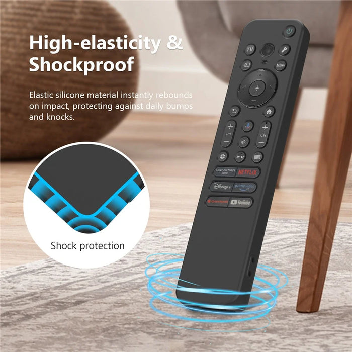Silicone Case for Sony RMF-TX920U  /  RMF-TX910U Remote Control Diamond Texture Anti-Slip Shockproof Protective Cover with Wrist Strap - White - 4