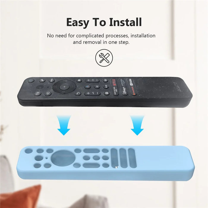 Silicone Case for Sony RMF-TX920U  /  RMF-TX910U Remote Control Diamond Texture Anti-Slip Shockproof Protective Cover with Wrist Strap - White - 6