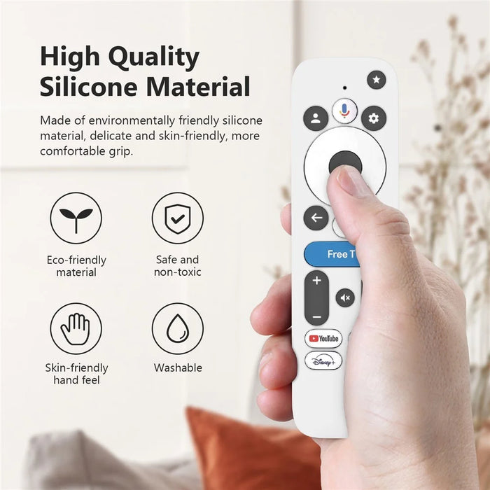 Silicone Case for Walmart onn.Google TV Box 4K Pro (2025) Remote Control Diamond Texture Anti-Slip Protective Cover with Lanyard - Black - 2