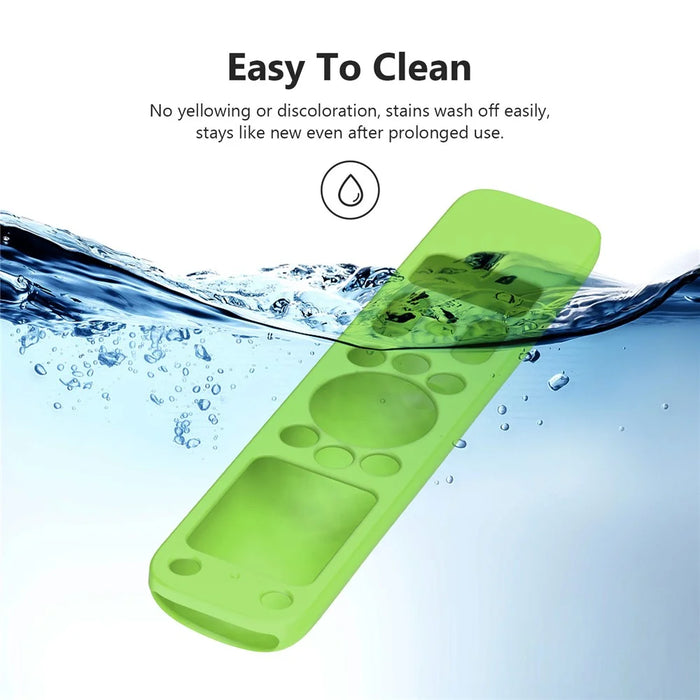 For Homatics Box R 4K Remote Control Silicone Case Diamond Texture Anti-Slip Shockproof Protective Cover with Lanyard - White - 5