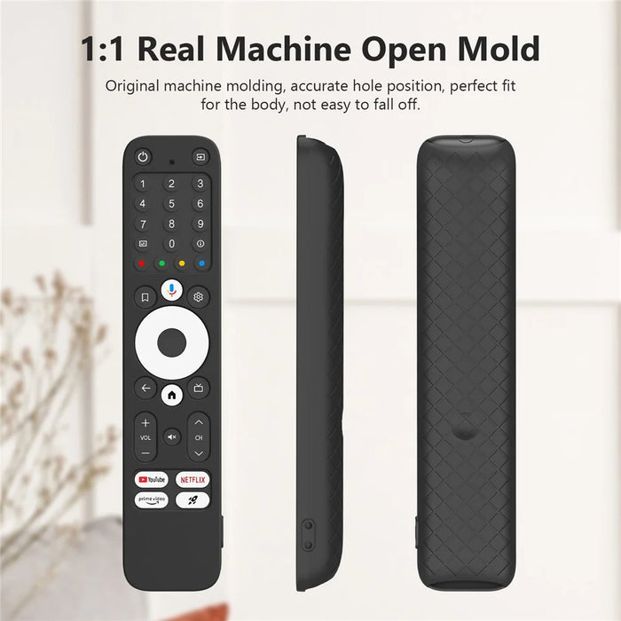 For Homatics Box R 4K Remote Control Silicone Case Diamond Texture Anti-Slip Shockproof Protective Cover with Lanyard - White - 6