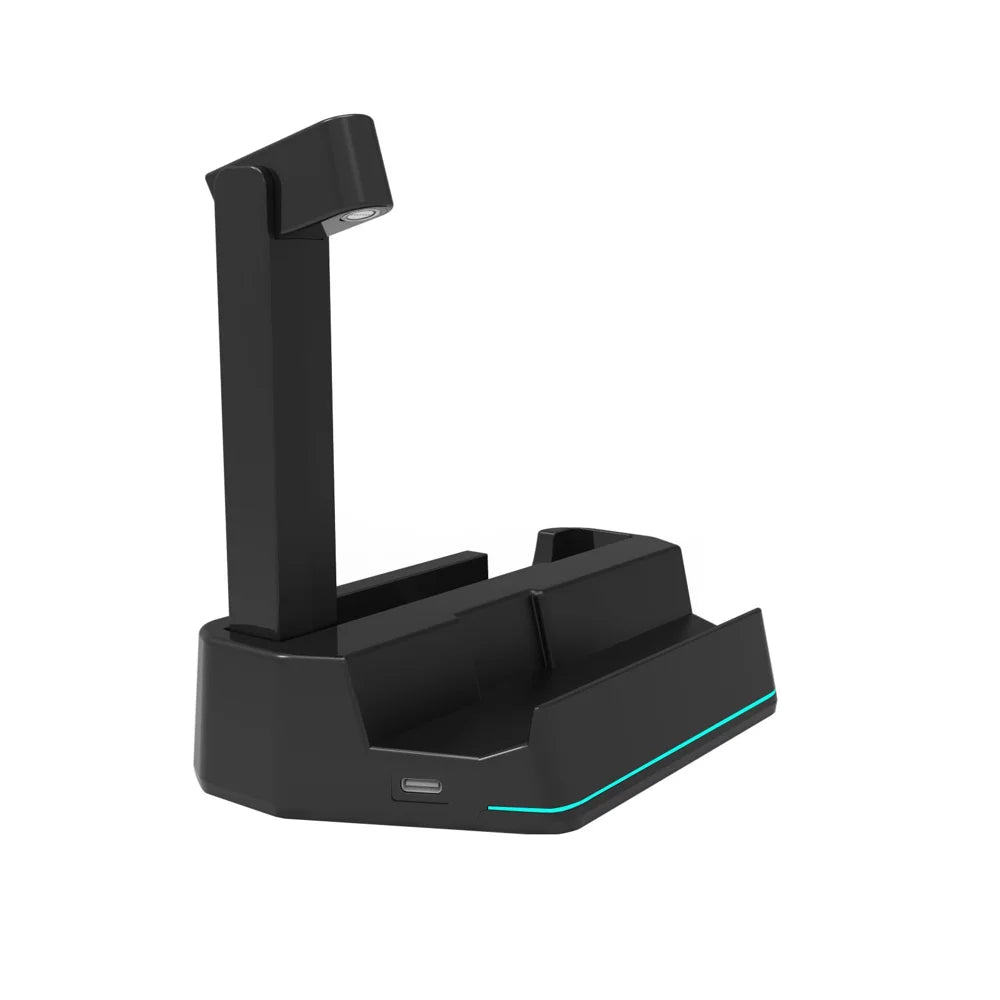 KJH Charging Dock for Asus ROG Xbox Ally X (2025)/Ally (2025) Magnetic Fast Charging Stand with LED Light Strip - Black - 1