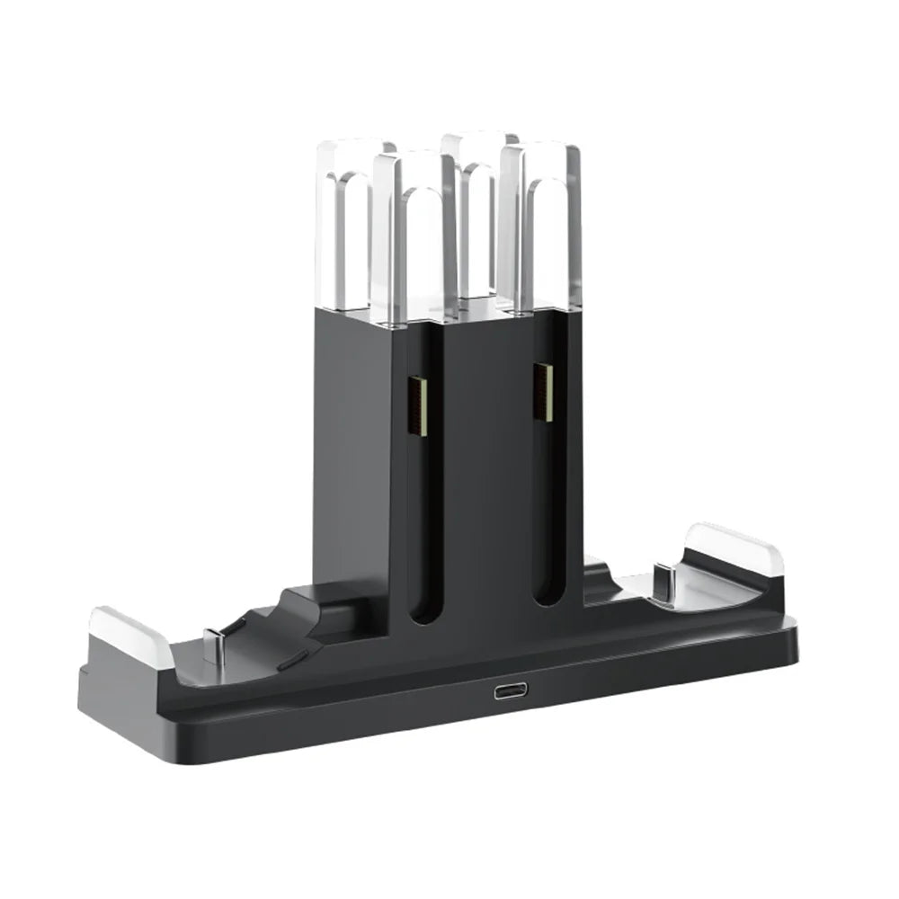 IPLAY HBS-2862 For Nintendo Switch 2/Switch 2 Pro/Switch Pro 6 in 1 Charging Dock Joy-Con Controller Charging Base - Black - 1