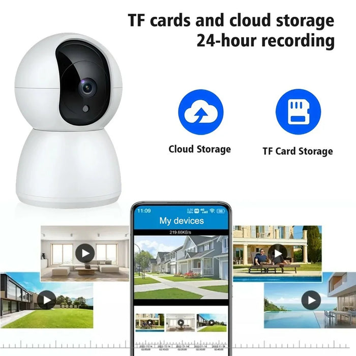 M12 Two-way Audio WiFi Security Camera Motion Detection Night Vision 360 Degree PTZ IP Camera - EU Plug - 5