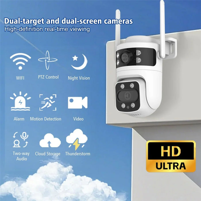 BD03 Dual Lens PTZ Security Camera IP66 Waterproof AI Detection Night Vision WiFi Surveillance Camera - EU Plug - 5