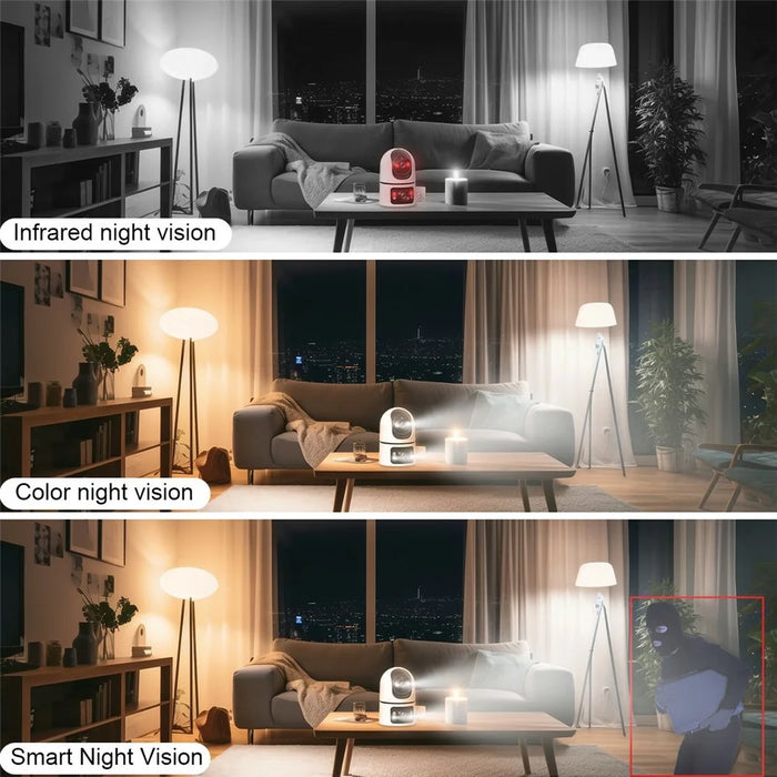 M15 Dual Lens WiFi Security Camera 6MP Pan Tilt Two Way Audio Night Vision IP Camera (without TF Card) - EU Plug - 4