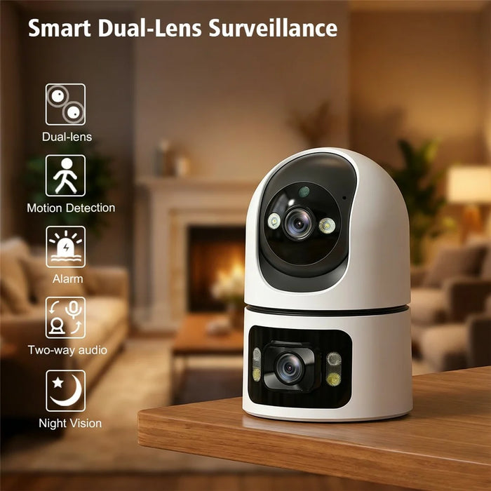 M15 Dual Lens WiFi Security Camera 6MP Pan Tilt Two Way Audio Night Vision IP Camera (without TF Card) - EU Plug - 5