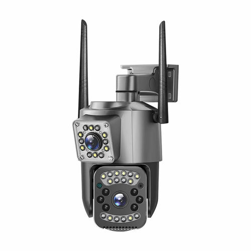 V28 IP66 Waterproof Dual Lens WiFi Security Camera Motion Detection Night Vision 3MP PTZ Camera - EU Plug - 1