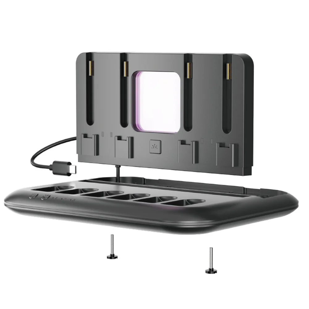 IPLAY HBS-2879 Cooling Stand for Nintendo Switch 2 / OLED / Switch RGB Lighting Charging Dock with Game Card Storage - Black - 1
