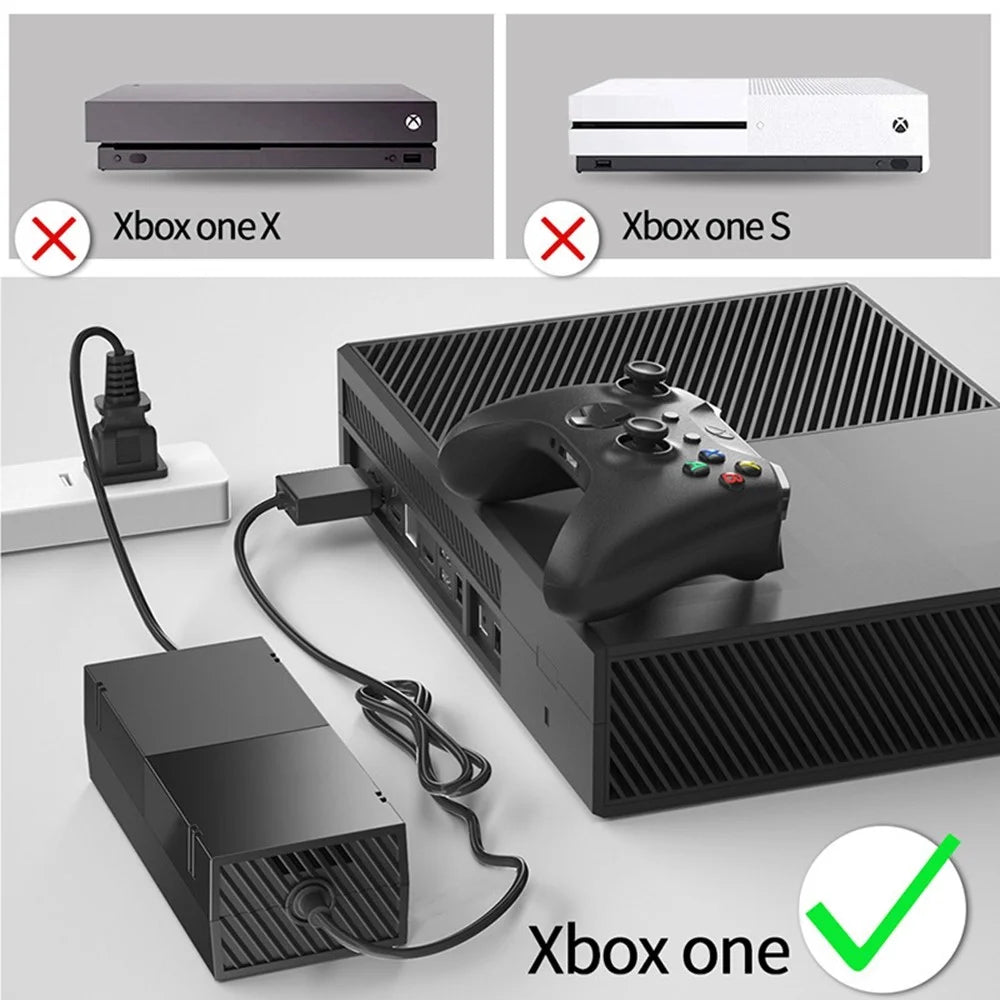 For Xbox One 12V 17.9A Power Brick AC Adapter Power Supply Charger Cord Replacement - US Plug - 2