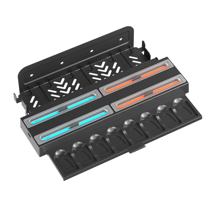 IPLAY HBS-2855 Wall Mount Charging Dock for Nintendo Switch 2 Joy-Con Controller with Game Card Storage Slot - Black - 4
