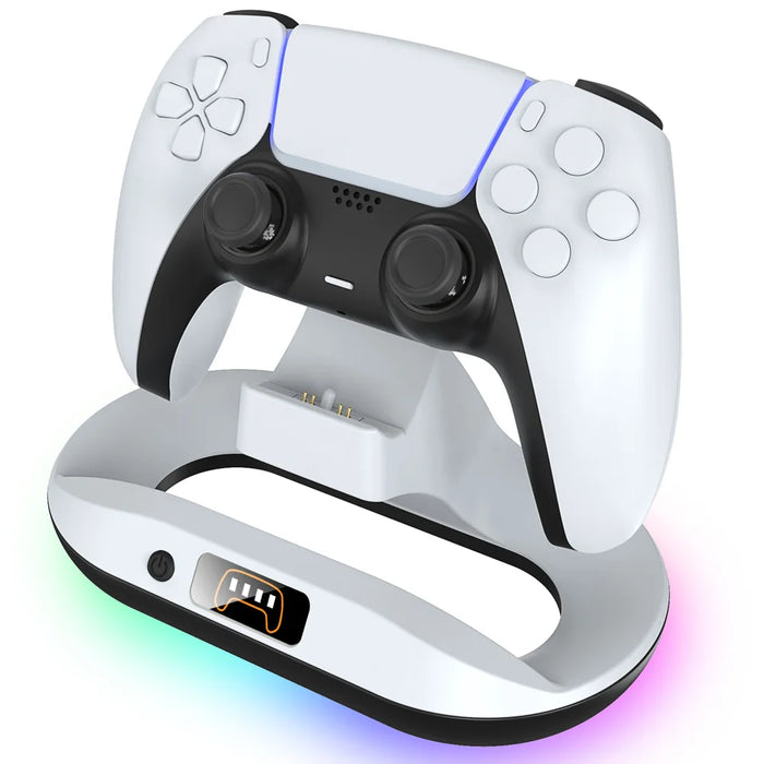YZC-522 For Sony PlayStation 5 Controller Contact Charging Dock with RGB Light LED Display - 3