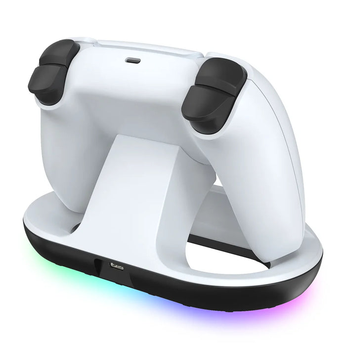 YZC-522 For Sony PlayStation 5 Controller Contact Charging Dock with RGB Light LED Display - 5