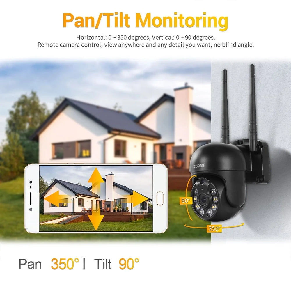 ESCAM WNK610 3MP Move Detection Dual-Light Source Night Vision Dual-Way Voice Intercom Wireless Security Camera - UK Plug - 4