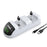 DOBE TP5-0506 Detachable Charging Dock Game Controller Dual Charging Stand with Adapter LED Indicator for PS5 - Black/White - 1