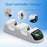 DOBE TP5-0506 Detachable Charging Dock Game Controller Dual Charging Stand with Adapter LED Indicator for PS5 - Black/White - 4