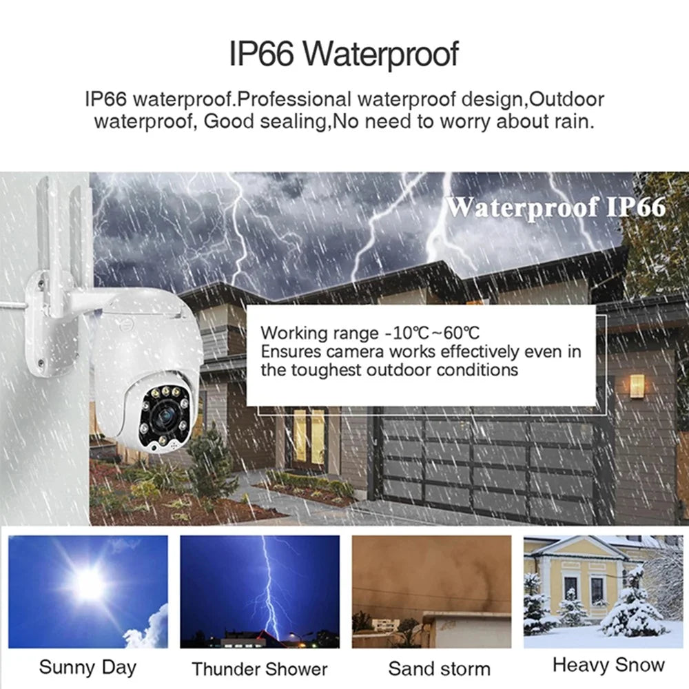 K5-200TS 200W 1080P Tuya Smart Surveillance Camera IP66 Waterproof Wireless Security Camera - 4