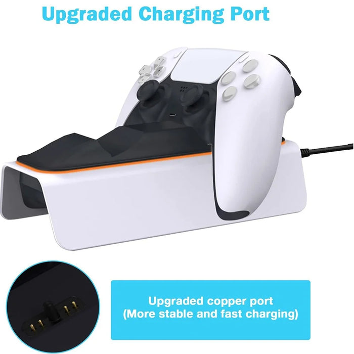 DOBE TP5-0521B Upgraded Charger Station with LED Indicator High Speed Fast Charging Dock for Sony PS5 DualSense Controller - 5