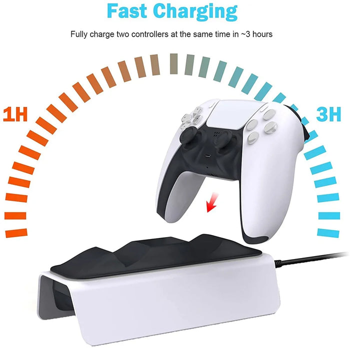 DOBE TP5-0521B Upgraded Charger Station with LED Indicator High Speed Fast Charging Dock for Sony PS5 DualSense Controller - 7