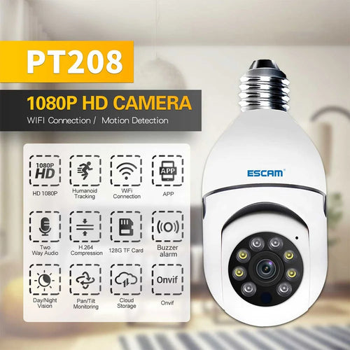 ESCAM PT208 1080P Motion Detection WiFi ONVIF Two-way Voice Camera Dual Light Source Night Vision Security IP Camera - 1