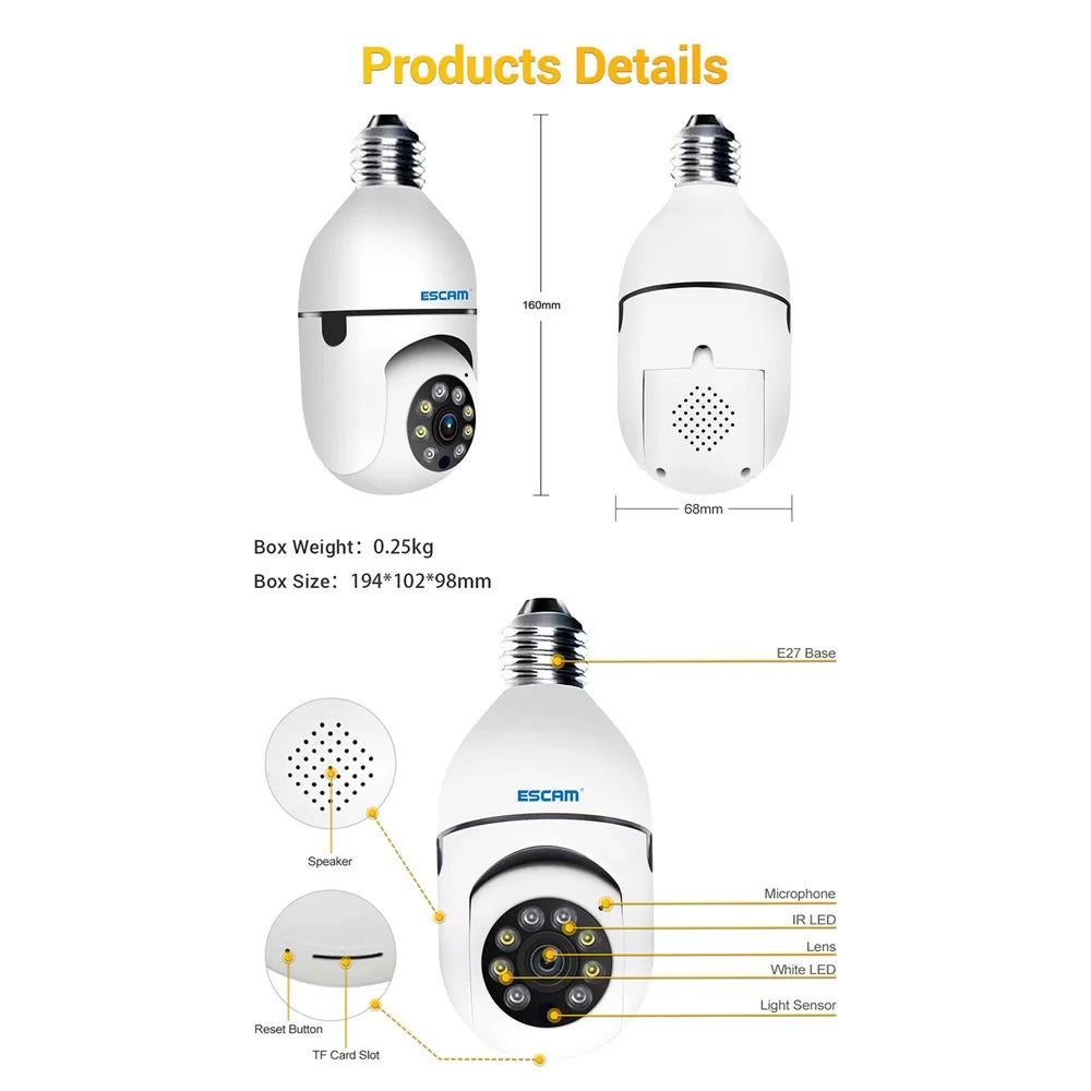 ESCAM PT208 1080P Motion Detection WiFi ONVIF Two-way Voice Camera Dual Light Source Night Vision Security IP Camera - 7