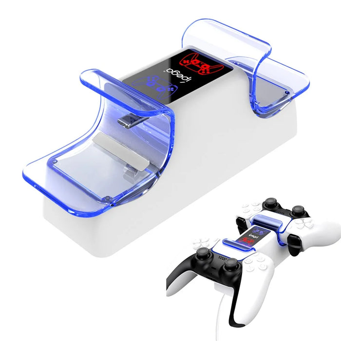 IPEGA PG-5003 Wireless Game Handle Charging Station Dual Controller Charger Base with LED Light for PS5 - 1
