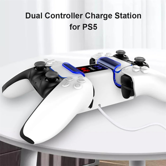 IPEGA PG-5003 Wireless Game Handle Charging Station Dual Controller Charger Base with LED Light for PS5 - 4