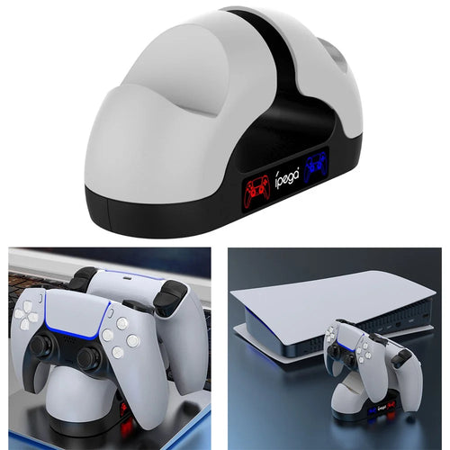 IPEGA PG-P5008 Portable Gamepad Charging Station Handheld Game Controller Dual Charging Dock for PS5 Controller - 1