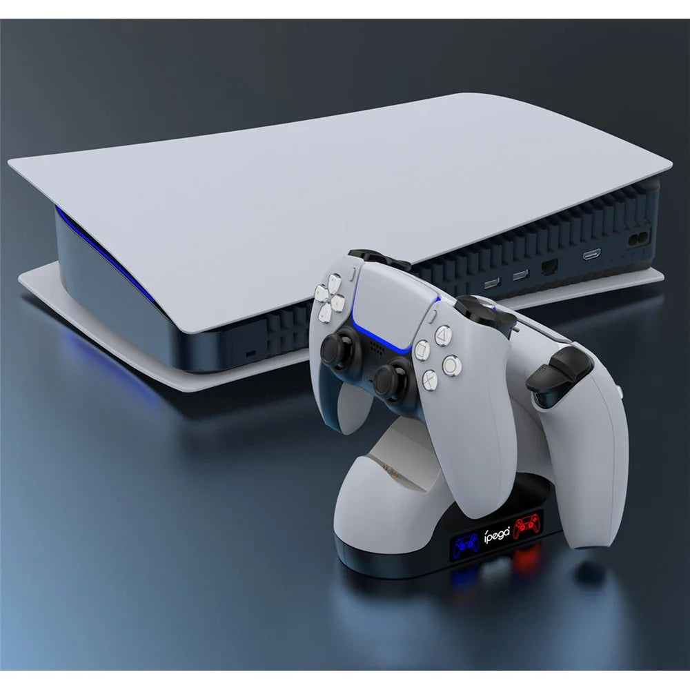 IPEGA PG-P5008 Portable Gamepad Charging Station Handheld Game Controller Dual Charging Dock for PS5 Controller - 5