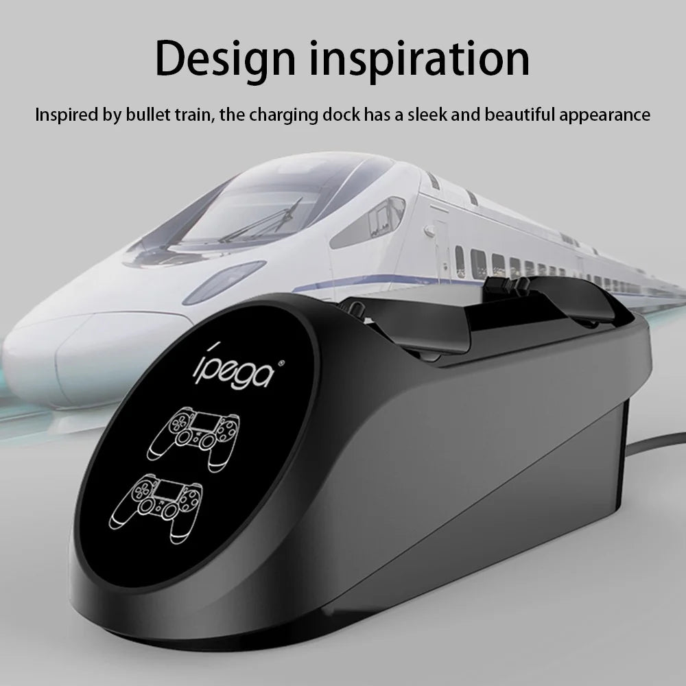 IPEGA PG-9180 Dual Charging Station Game Controller Charging Dock with LED Indicator for PS4 Controller - 4