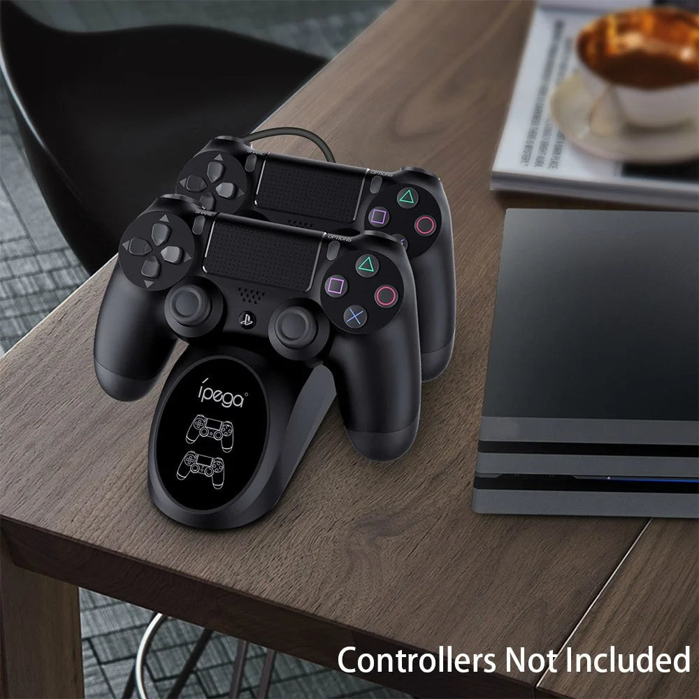IPEGA PG-9180 Dual Charging Station Game Controller Charging Dock with LED Indicator for PS4 Controller - 5