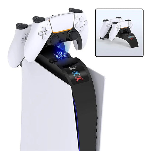 IPEGA PG-5016 Dual Controller Fast Charging Dock Stand Handheld Game Handle USB Charging Station Base with Indicator Light for PS5 Controller - 2