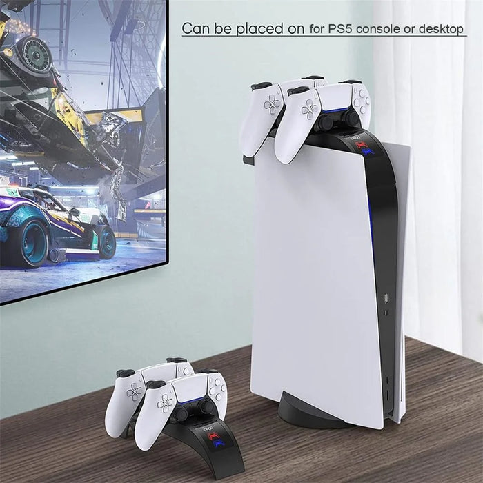 IPEGA PG-5016 Dual Controller Fast Charging Dock Stand Handheld Game Handle USB Charging Station Base with Indicator Light for PS5 Controller - 6