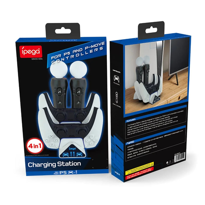 IPEGA PG-5011 4 in 1 Game Controller Charging Dock Multi-function Gamepad Charging Stand for PS5/PS Move Controller - 7
