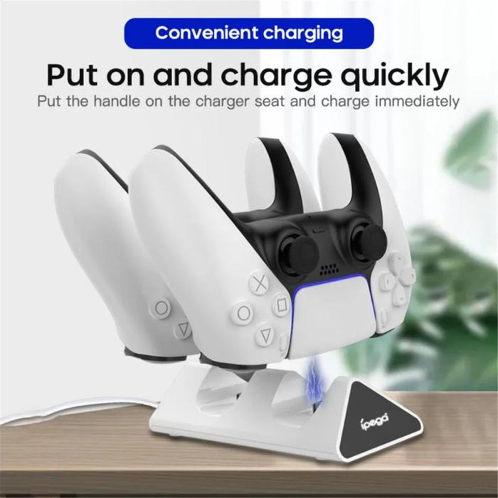 IPEGA PG-5012 Game Controller Charging Dock Type-C Dual Fast Charging Station Stand with LED Indicator for PS5 Controller - 3