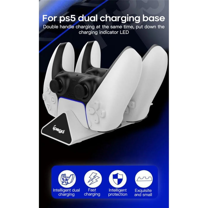 IPEGA PG-5012 Game Controller Charging Dock Type-C Dual Fast Charging Station Stand with LED Indicator for PS5 Controller - 5