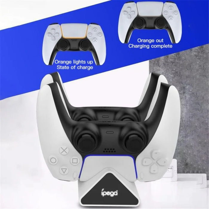IPEGA PG-5012 Game Controller Charging Dock Type-C Dual Fast Charging Station Stand with LED Indicator for PS5 Controller - 7