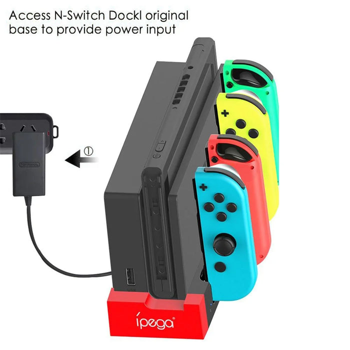 IPEGA PG-9186 USB 2.0 Joy-Cons Charger with 4 Joy-Con Charging Slots and Indicator Lights - 7