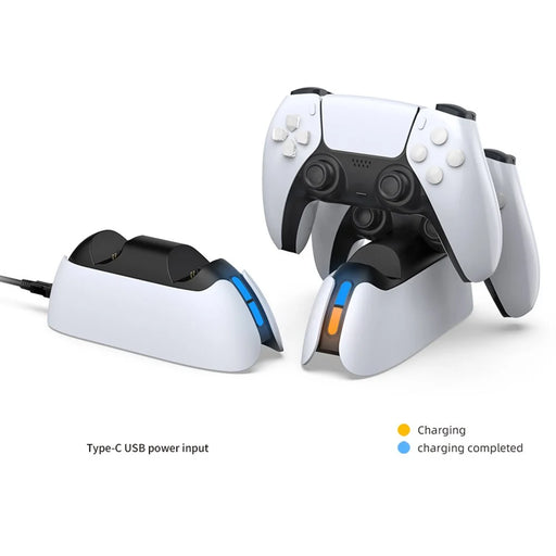 DOBE TP5-05103 Dual Controller Charger for Sony PlayStation 5 Type C Charging Dock Station with LED Indicator for PS5 Joystick - 2