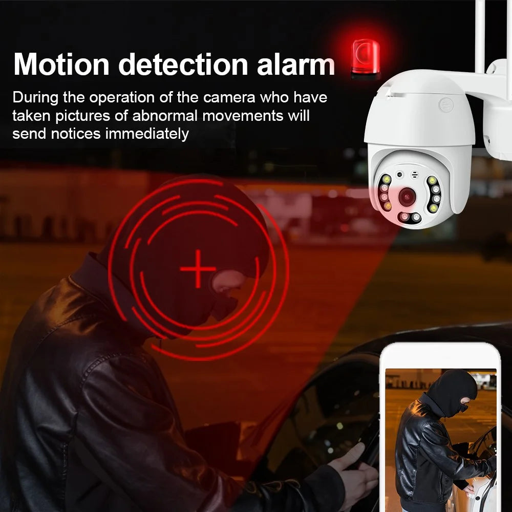 SD01 Outdoor Security Camera 3MP HD Two-way Talking Video WiFi Night Vision RJ45 Camera Indoor for Home Security - US Plug - 4