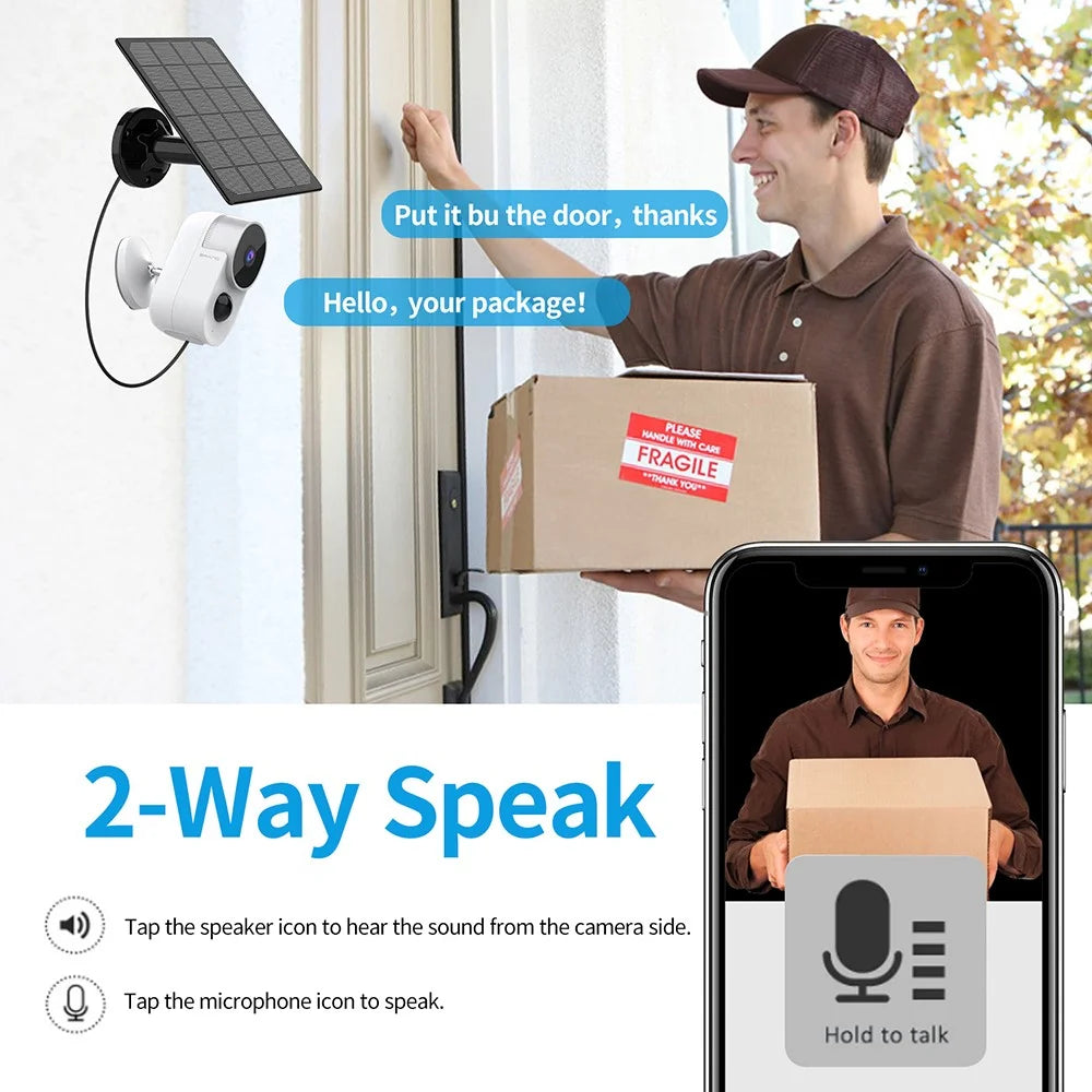 LP007 Security Camera Wireless Outdoor 1080P Night Vision Motion Detection 2-Way Talk Battery Powered WiFi Home Safety Camera - 4
